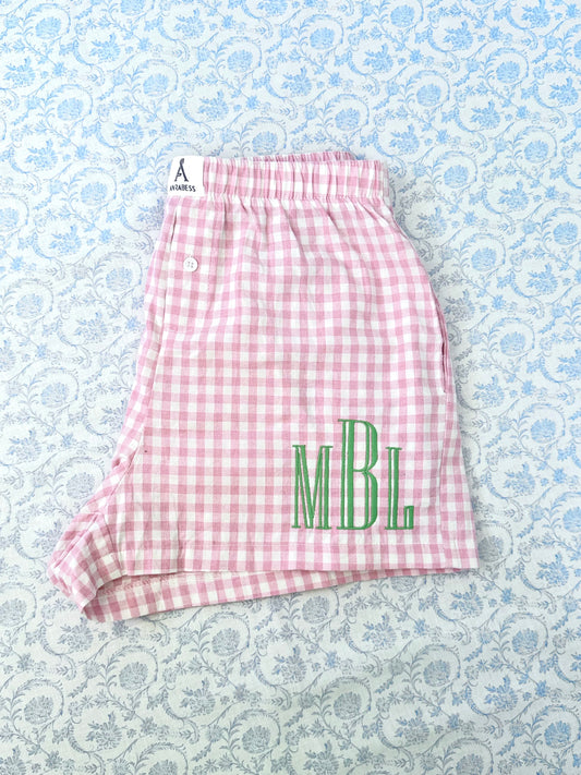 Women's Monogrammed Boxer Shorts