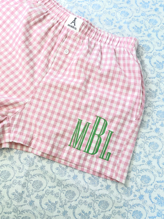 Women's Monogrammed Boxer Shorts